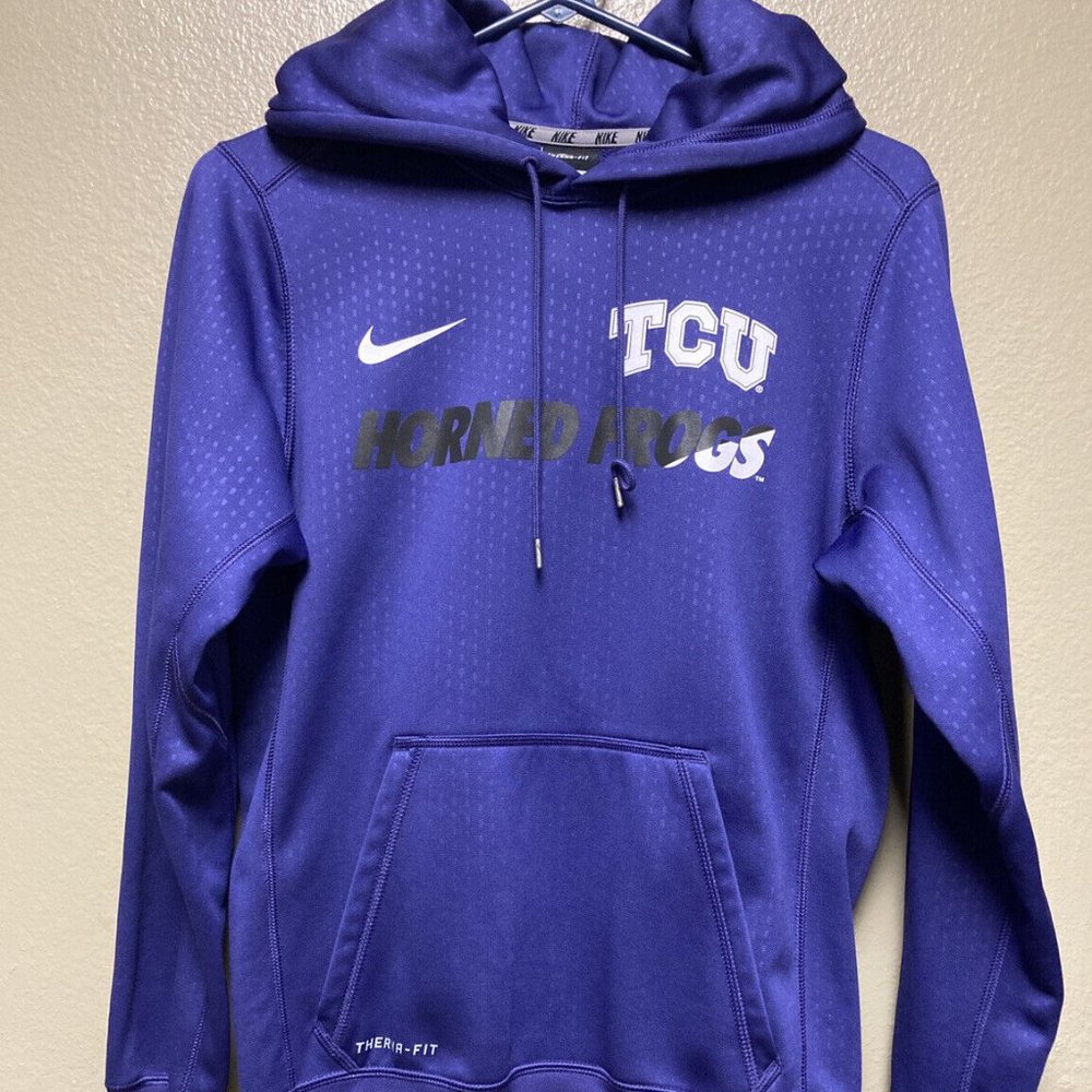 TCU Horned Frogs Nike Sweatshirt Therma Fit Purple Texas Christina University XS
